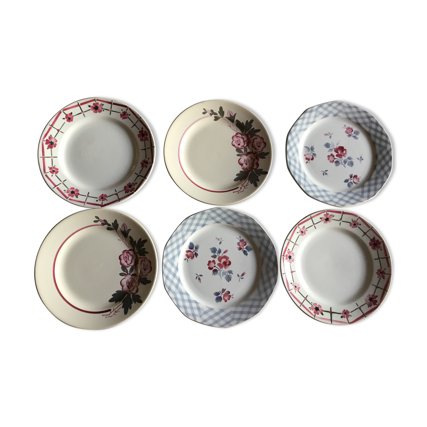 Digoin Sarreguemines dessert plates