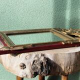 Carved wooden fronton mirror, Louis XVI style