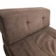 Fauteuil vintage marron côtelé / une place avec accent chromé