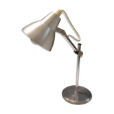 Lampe de bureau vintage en aluminium brossé années 70