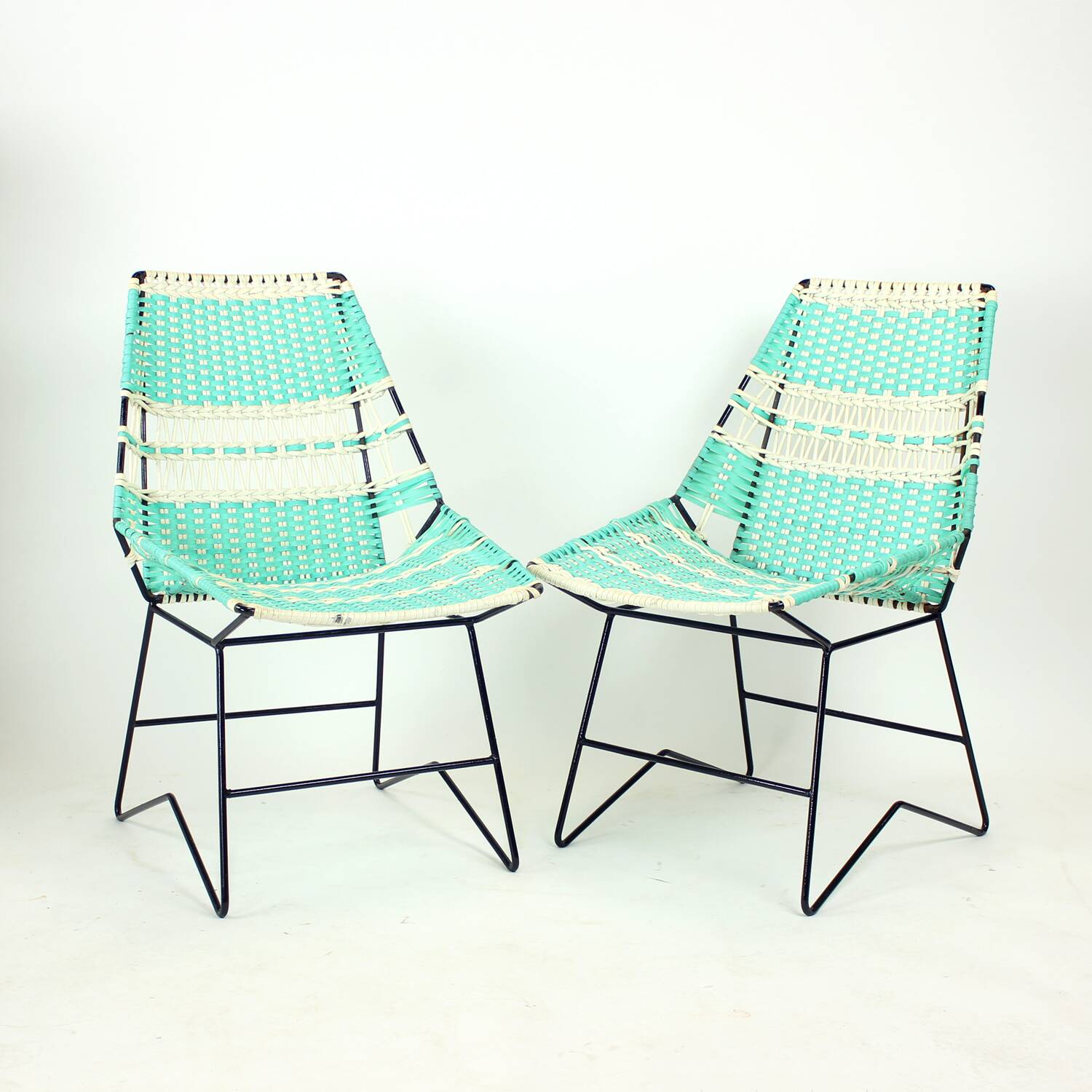 Ensemble de sièges d'extérieur du milieu du siècle, Tchécoslovaquie, années 1960