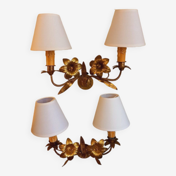 Flower wall lamps