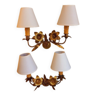 Flower wall lamps