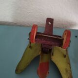 Jouet ancien papillon mécanique en tôle