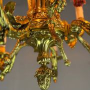 Louis XVI Style Basket Chandelier in Gilt Bronze Circa 1880
