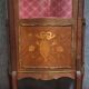 Antique Louis XV style display cabinet, in richly inlaid rosewood