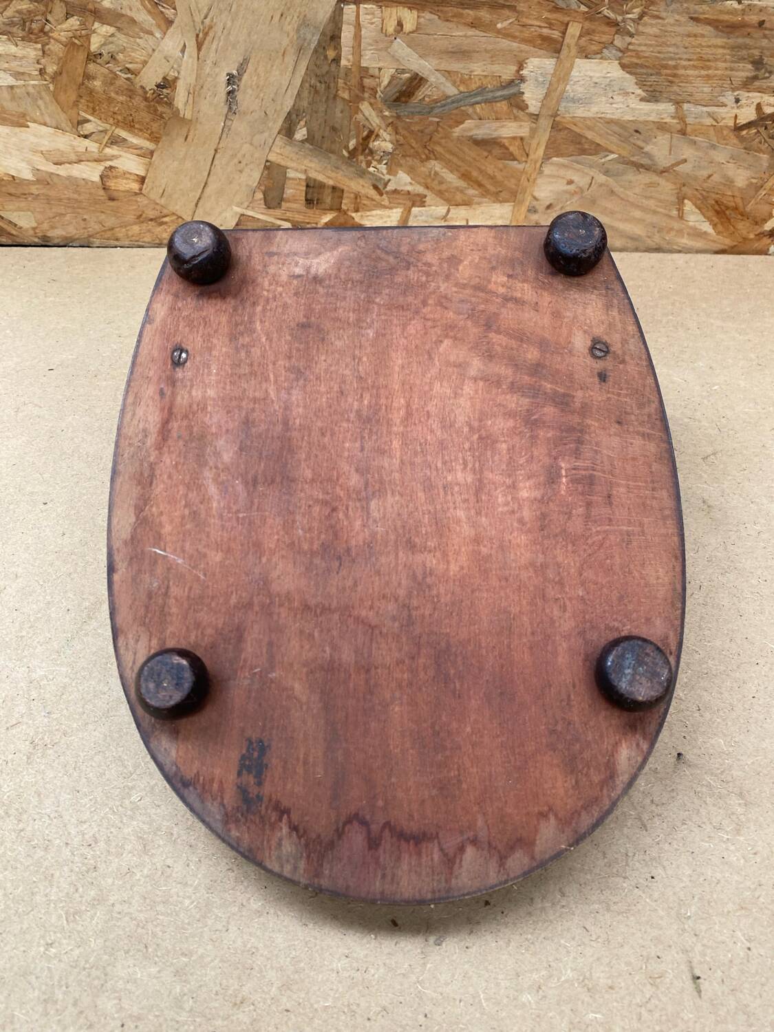 Antique cigarette tobacco dispenser wood & copper 1960s vintage