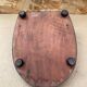Antique cigarette tobacco dispenser wood & copper 1960s vintage