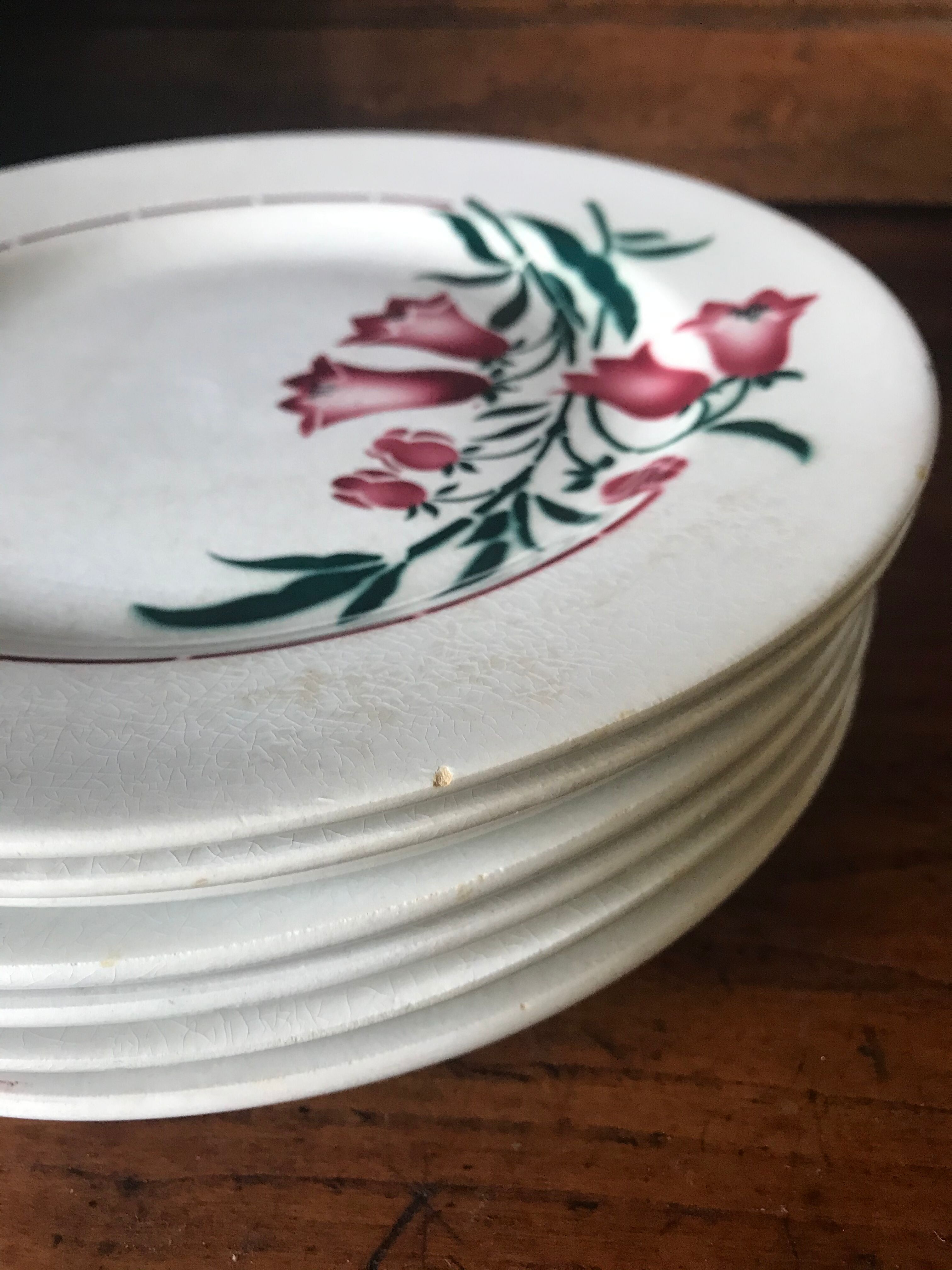 Assiettes plates St Amand