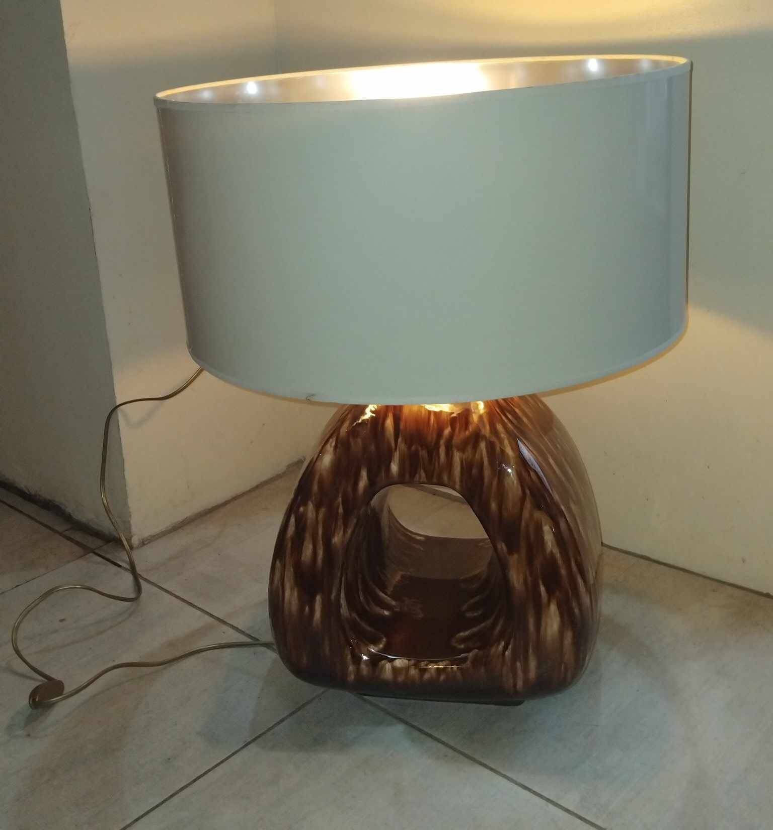 Large earthenware lamp from the 70s