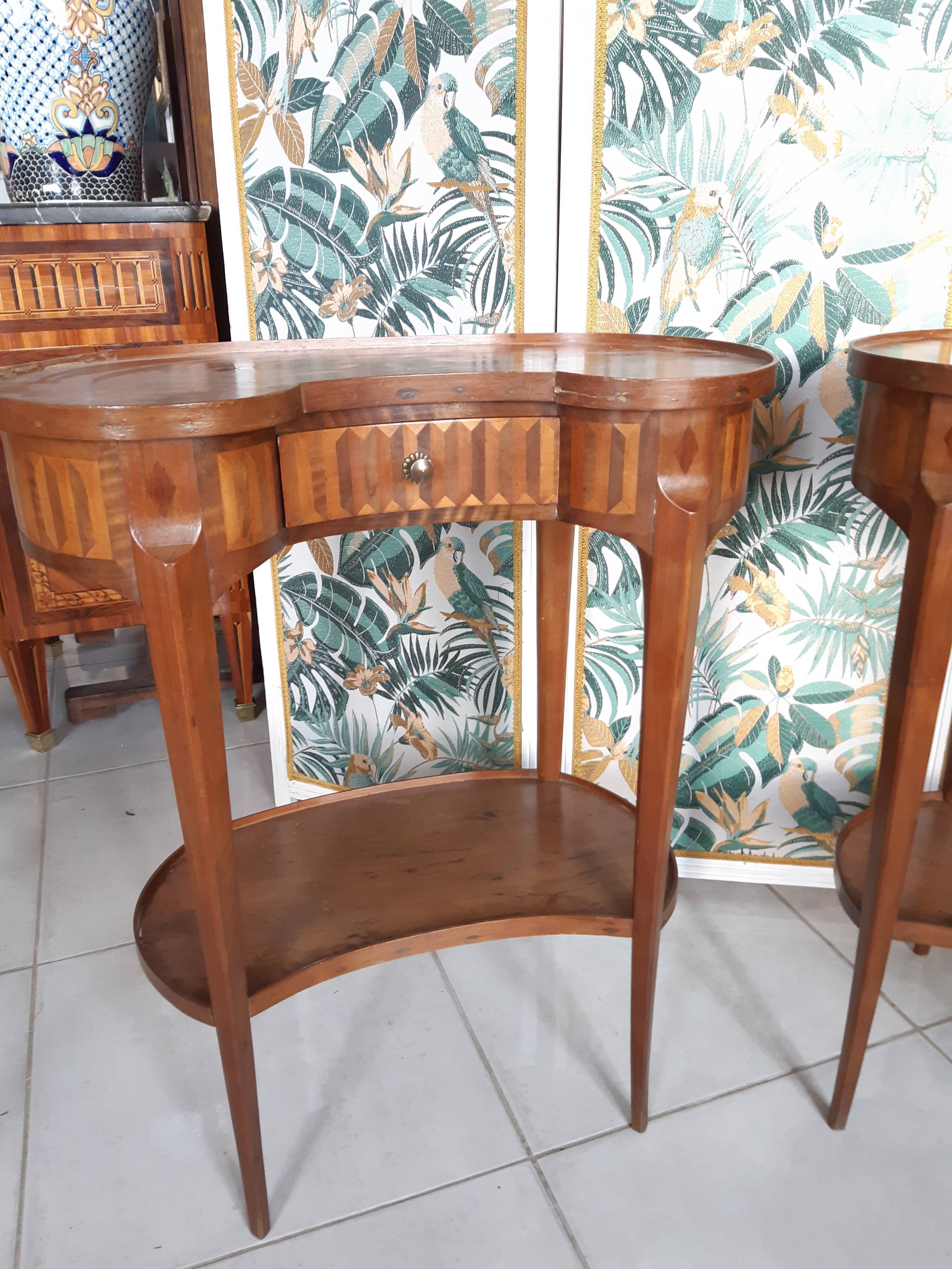 Pair of kidney table