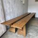 Pair of antique farm benches
