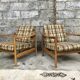 Pair of Scandinavian armchair fabric tiles