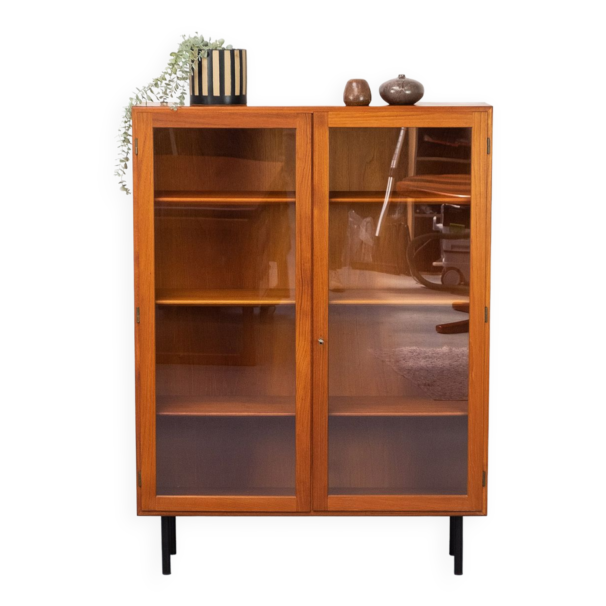 Danish Showcase in Teak by Børge Mogensen for Søborg Møbelfabrik, 1960s
