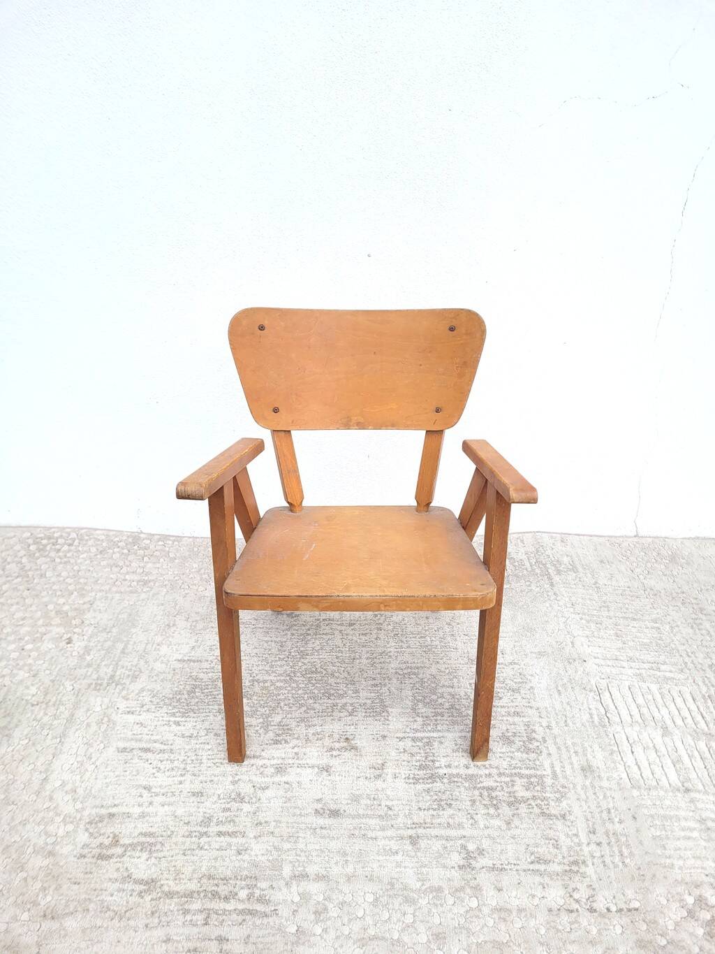 Fauteuil enfant vintage en bois 1960