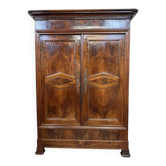 Armoire Bourguignonne En Noyer Massif