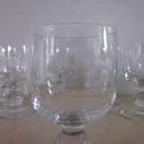 6 verres a vin ancien