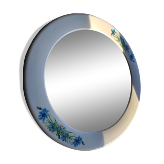 Miroir à motif de fleurs 70's SYLA