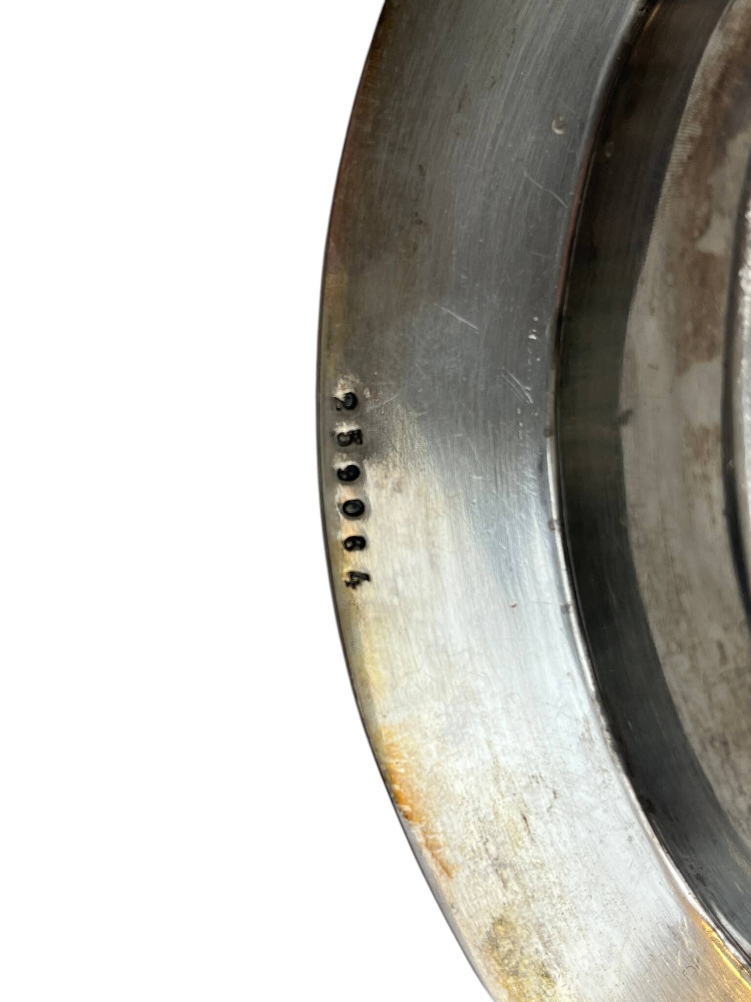 Oval metal silver-plated tray with hallmarks from the early 20th century.