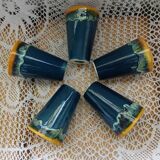 5 old Vallauris mugs / mazagrans