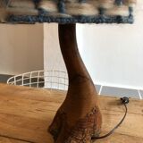 Raw vintage wood lamp