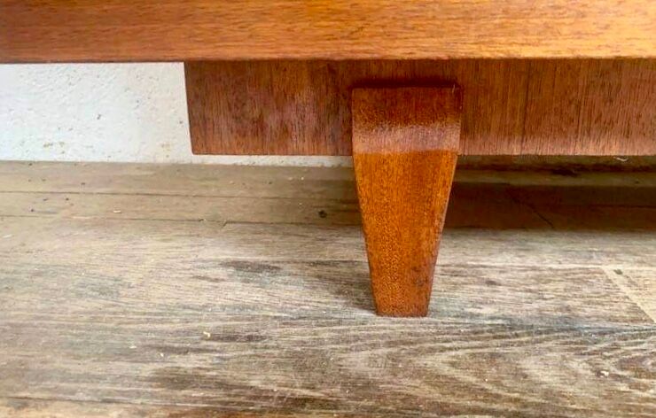 Enfilade teak tv cabinet chest of drawers 6 drawers year 1960 - width 154 cm
