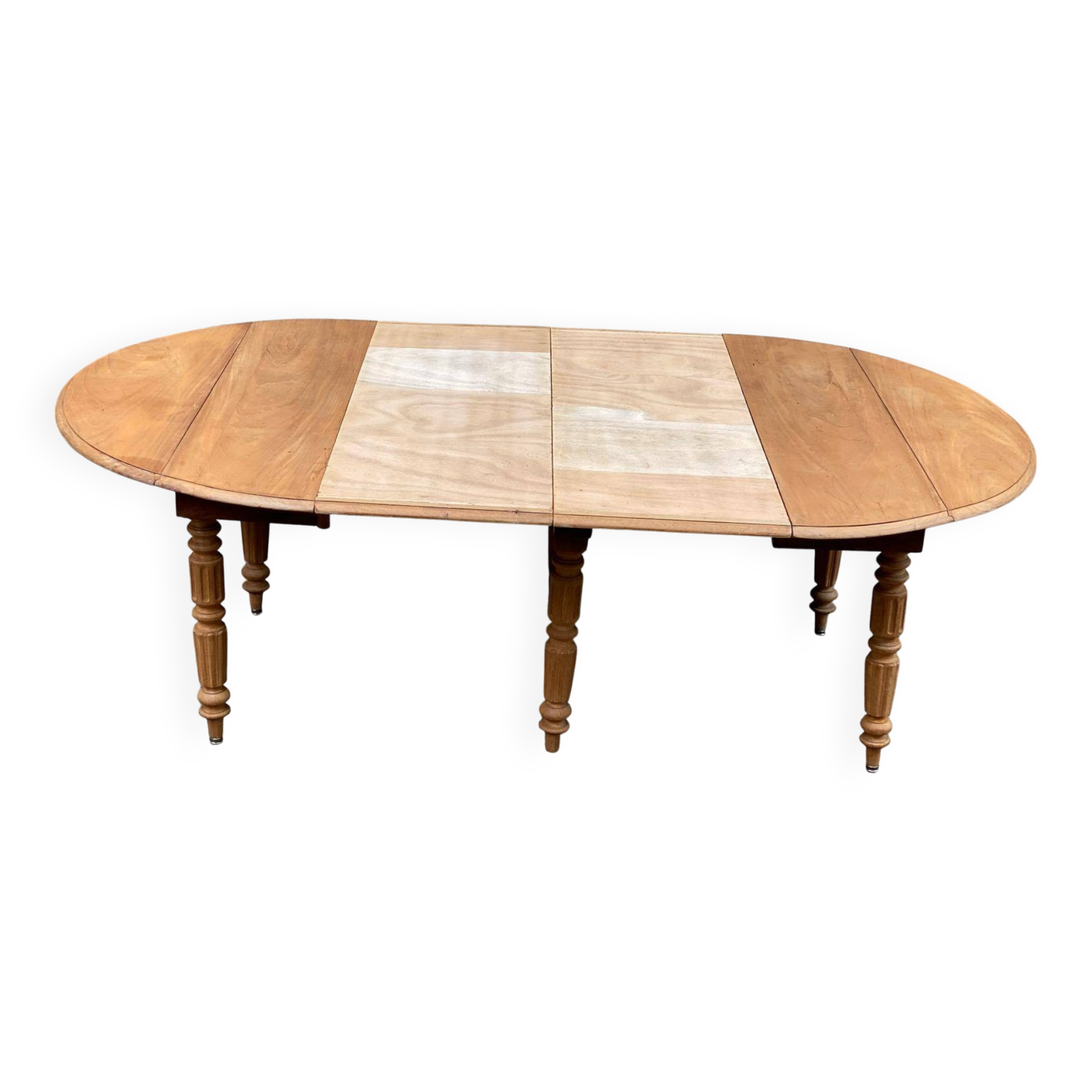 Louis Philippe round extendable dining table refurbished 215cm