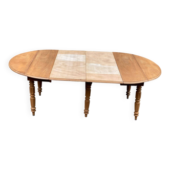 Louis Philippe round extendable dining table refurbished 215cm