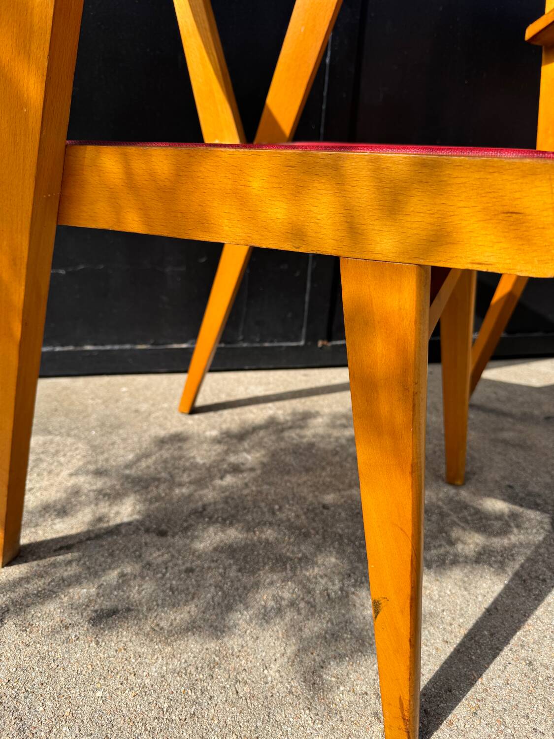 Bridge chairs with compass legs from the 1960s.