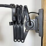 Dark Grey Industrial Scissor Wall Lamp from Elektroinstala, 1960s