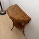 Biedermeier demi-lune console in cherry wood & birch wood, Franconia, 1830