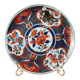 Large decorative porcelain plate – Imari red & blue style