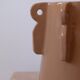 Handmade beige sculptural ceramic vase