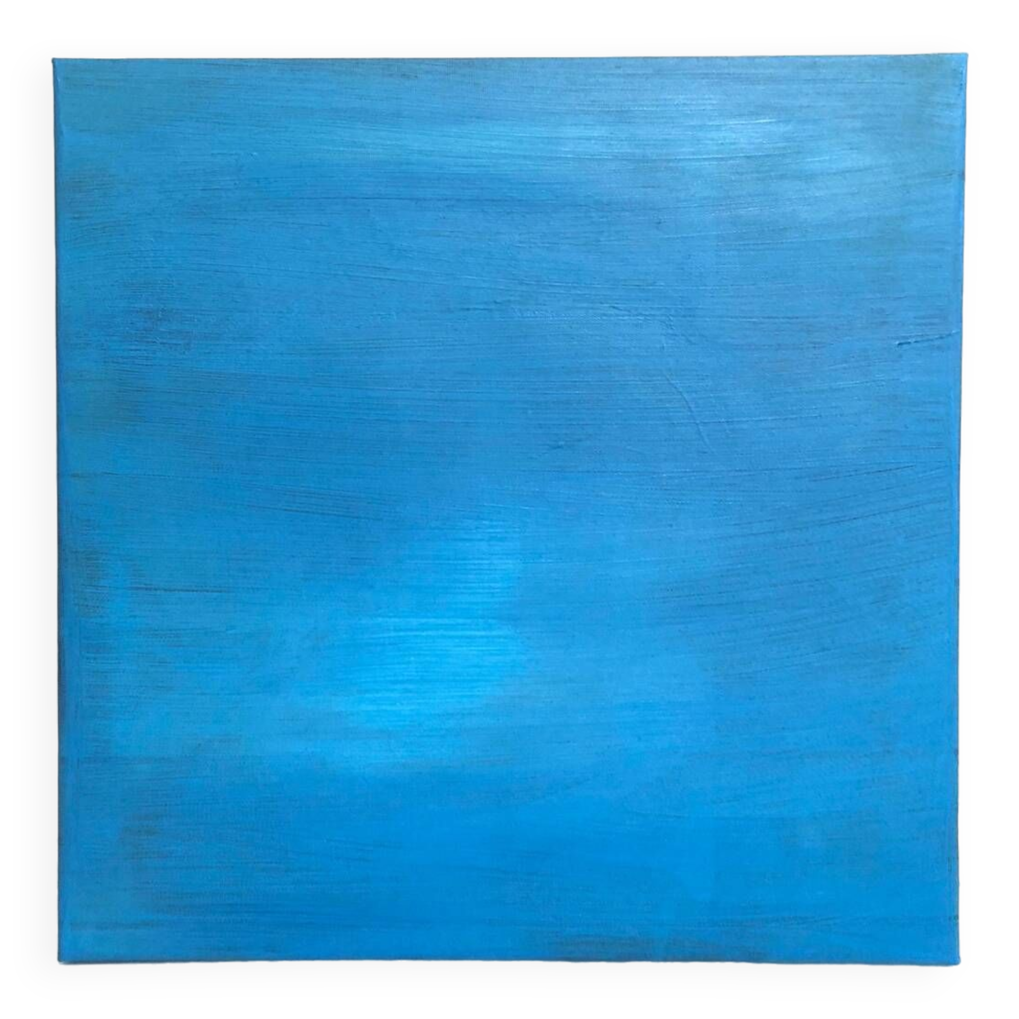 Abstract Monochrome Blue Oil Painting
