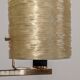 Three-light chandelier in mother-of-pearl and brass, Maison Arlus, France, circa 1950.
