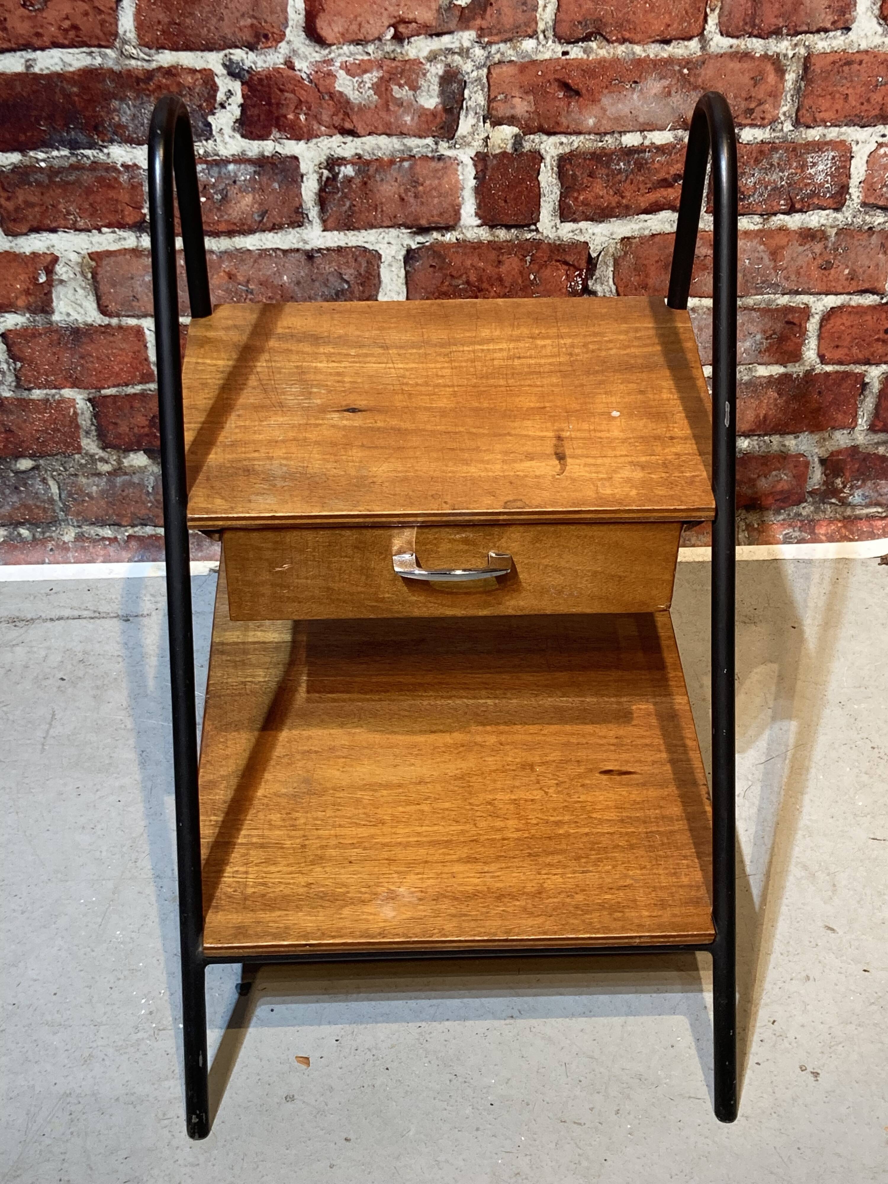 Bedside table with one drawer and two shelves