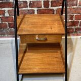 Bedside table with one drawer and two shelves