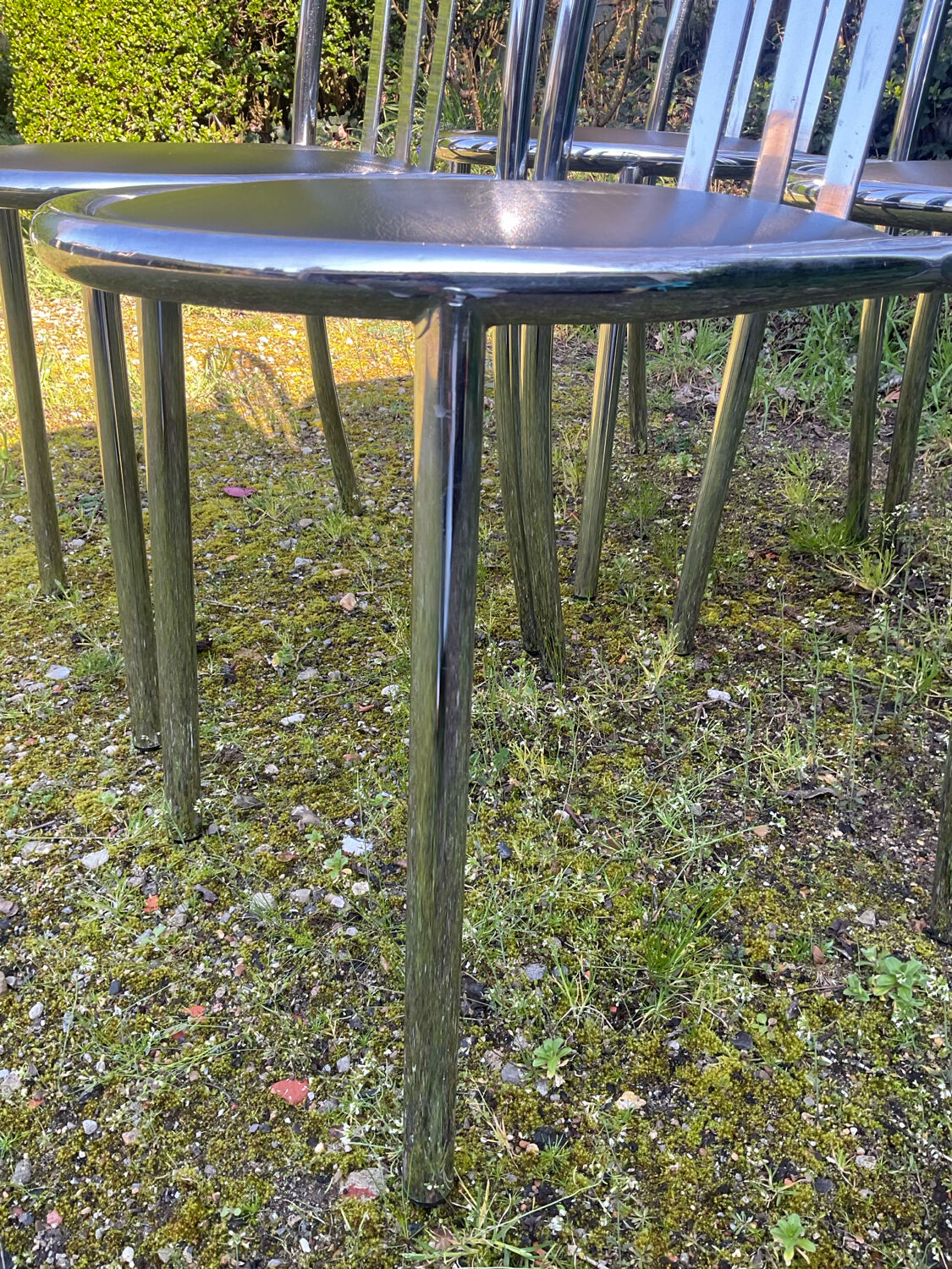Set of 4 chrome chairs by Robert Mallet Stevens