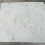 Old small marble and wood side table