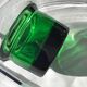 7 water glasses or wine hollow foot green glass diameter 8cm