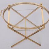 small Brass folding serving tray table 1970 France