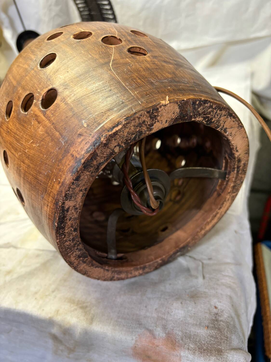 Vintage terracotta lamp