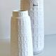 Mid-Century White Glazed West Germany Large Ceramic Vases by Scheurich, 1950s