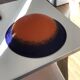 Art Deco glass paste ceiling chandelier signed