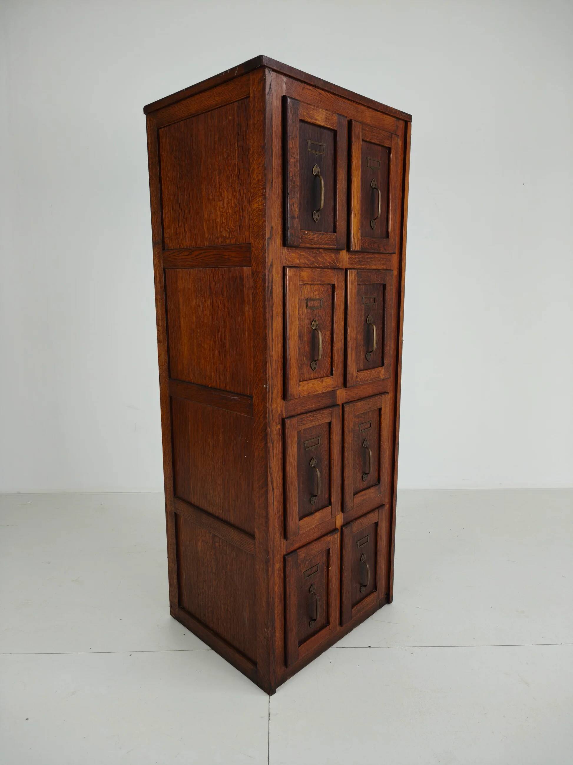 Antique oak filing cabinet – c.1900–1920