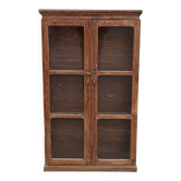 Antique wooden glass cabinet