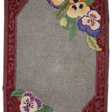 Handmade Old American Hooked Rug 1C422