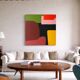 Joyful abstract on stretched canvas 80x80cm