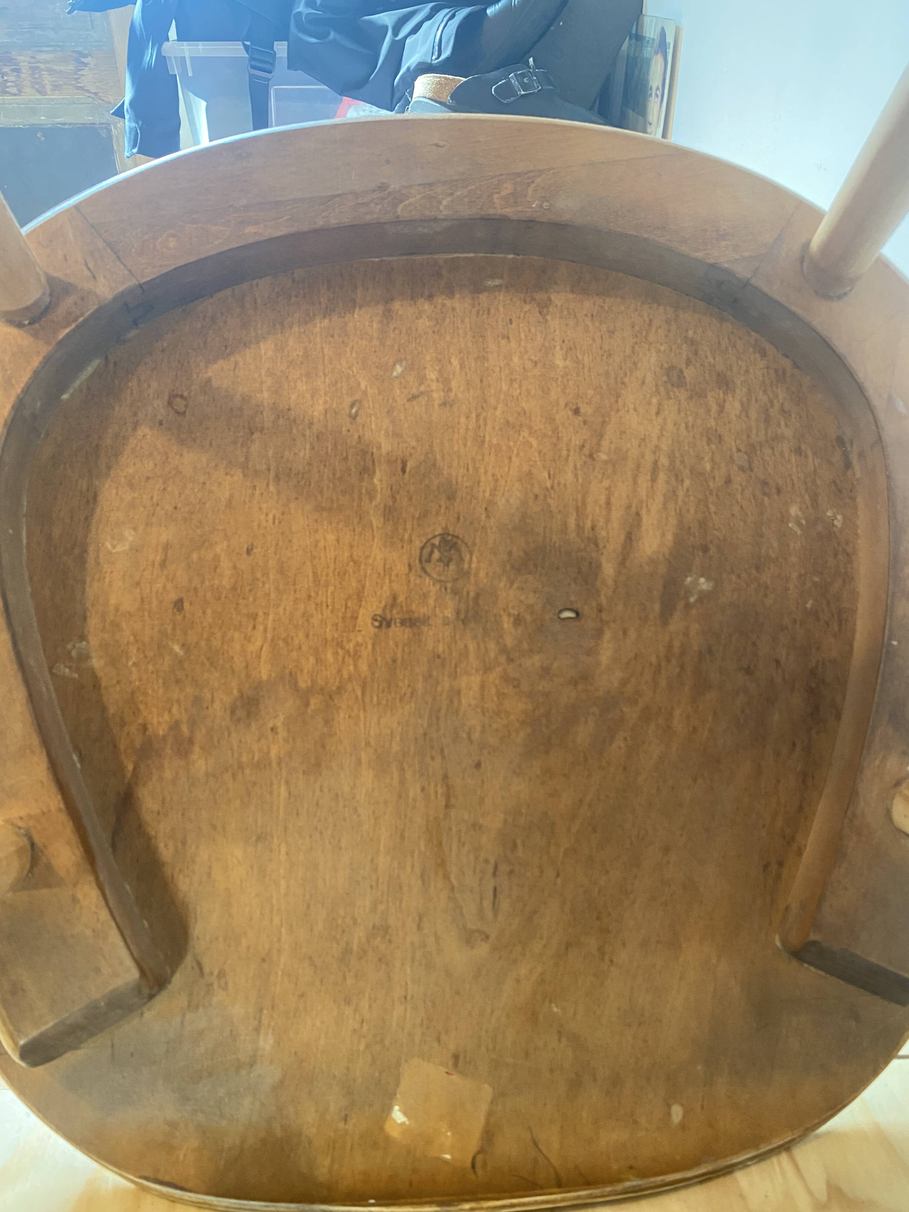 Pair of Scandinavian chairs - Hagafors Mod.16 - molded teak & ash