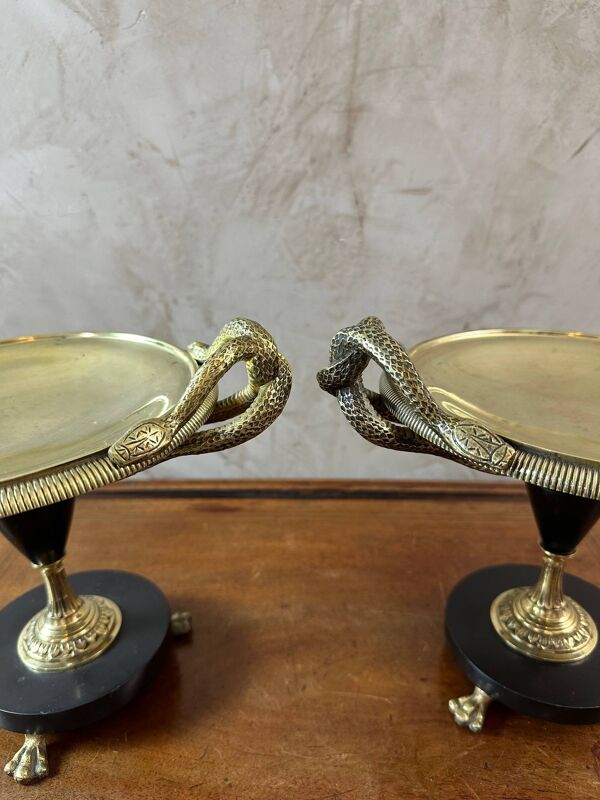 Paire de cassolettes de pharmacie